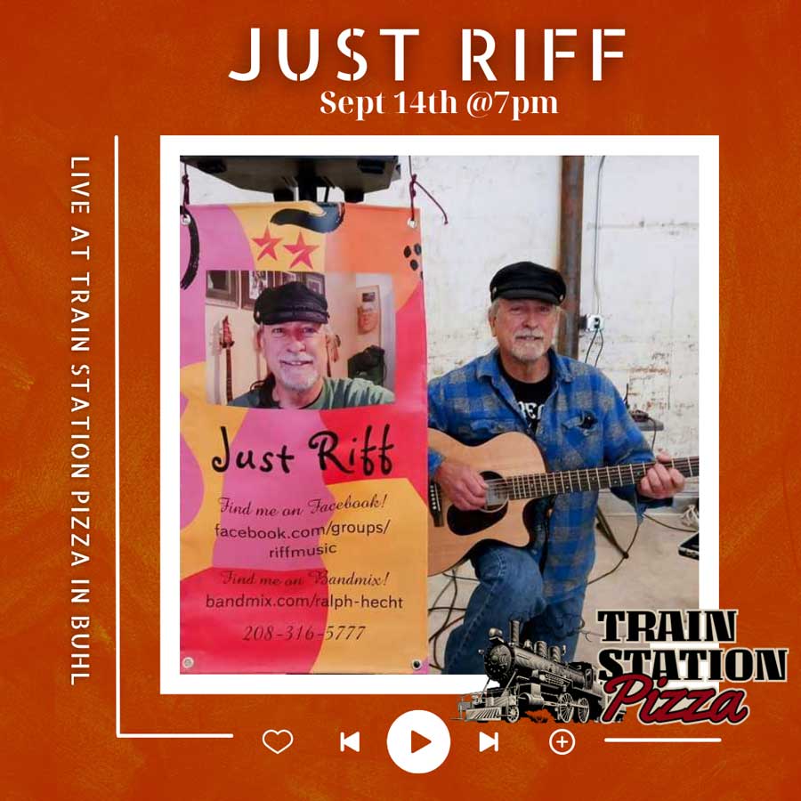 Just Riff at the Train Station Pizza, September 14 at 7pm